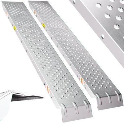 Monzana ® 2x Heavy Duty Steel Loading Ramps for Motorbike, 400kg Capacity Galvanised Steel Non Slip Perforated Surface Access Ramp ATV Quad Motorcycle Lawnmower Scooter Machinery Monzana ® 2x Heavy Duty Steel Loading Ramps for Motorbike, 400kg Capacity Galvanised Steel Non Slip Perforated Surface Access Ramp ATV Quad Motorcycle Lawnmower Scooter Machinery