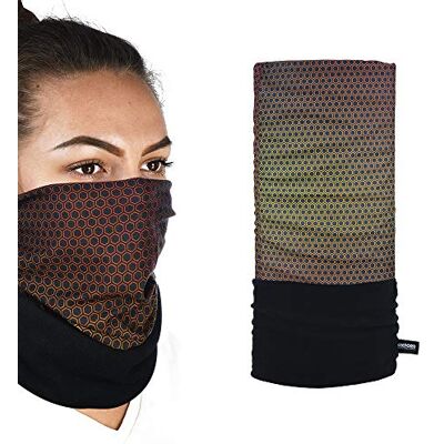 OXFORD Neck Warmer - Brown and Black - Microfiber Polyester - UV Protection - Thermal OXFORD Neck Warmer - Brown and Black - Microfiber Polyester - UV Protection - Thermal