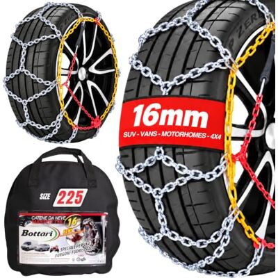 Bottari M 225 - Snow Chains - 16 mm, Önorm Cert, TÜV Safe Bottari M 225 - Snow Chains - 16 mm, Önorm Cert, TÜV Safe