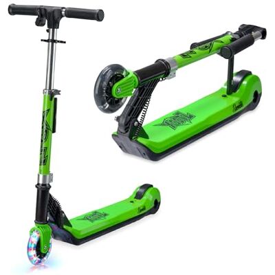 Xootz Kids' Elements Electric Foldable Scooter, LED Light Up Wheel and Collapsible Handlebars Xootz Kids' Elements Electric Foldable Scooter, LED Light Up Wheel and Collapsible Handlebars