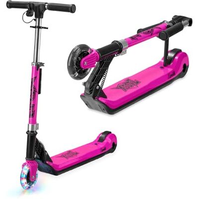 Xootz Kids' Elements Electric Foldable Scooter, LED Light Up Wheel and Collapsible Handlebars Xootz Kids' Elements Electric Foldable Scooter, LED Light Up Wheel and Collapsible Handlebars