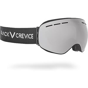Black Crevice Ski Goggles with Spherical Lenses Black/Silver Mirror Black Crevice Ski Goggles with Spherical Lenses Black/Silver Mirror