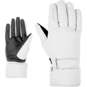 Ziener Women's KISAR Ski Gloves/Winter Sports Waterproof, PFC Free, White, 8 Ziener Women's KISAR Ski Gloves/Winter Sports Waterproof, PFC Free, White, 8