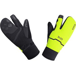 GOREWEAR WINDSTOPPER Thermo Split Gloves, Black / Neon Yellow, 7 GOREWEAR WINDSTOPPER Thermo Split Gloves, Black / Neon Yellow, 7