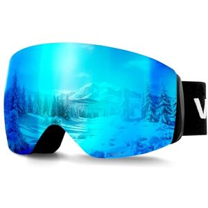 VEVOR Frameless Ski Goggles, Spherical Lens with Blue Revo Coating, OTG Anti fog Snow Goggles for Men Women Youth, TPU Frame & Ventilation Structure, Suitable for Skiing, Skating, Snowboarding VEVOR Frameless Ski Goggles, Spherical Lens with Blue Revo Coating, OTG Anti fog Snow Goggles for Men Women Youth, TPU Frame & Ventilation Structure, Suitable for Skiing, Skating, Snowboarding