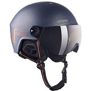 Black Crevice Sölden Ski Helmet with Visor, Navy Carbon Matte/Orange, S (51-54) Black Crevice Sölden Ski Helmet with Visor, Navy Carbon Matte/Orange, S (51-54)