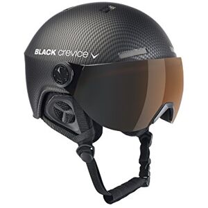 Black Crevice Unisex – Adult Ski Helmet Gstaad with Visor, S/M (54-57), Black Carbon/Orange Visor (54-57 cm) Black Crevice Unisex – Adult Ski Helmet Gstaad with Visor, S/M (54-57), Black Carbon/Orange Visor (54-57 cm)
