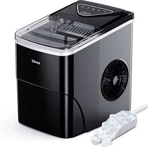 Silonn Ice Makers Countertop, 9 Cubes Ready in 6 Mins, 12KG in 24Hrs, Self-Cleaning Ice Machine with Ice Scoop and Basket, 2 Sizes of Bullet Ice for Home Kitchen Office Bar Party Silonn Ice Makers Countertop, 9 Cubes Ready in 6 Mins, 12KG in 24Hrs, Self-Cleaning Ice Machine with Ice Scoop and Basket, 2 Sizes of Bullet Ice for Home Kitchen Office Bar Party