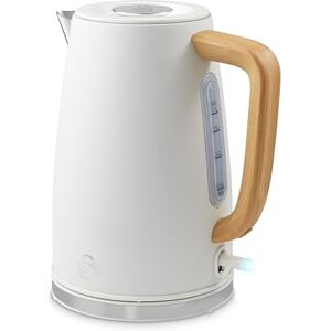 Swan SK19024WHT Fjord Jug Kettle with Rapid Boil, 360 Degree Swivel Base, Wood Effect Handle, 1.7L, 3000W, White Swan SK19024WHT Fjord Jug Kettle with Rapid Boil, 360 Degree Swivel Base, Wood Effect Handle, 1.7L, 3000W, White