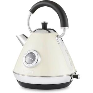 GEEPAS Electric Kettle Vintage Cordless Stainless Steel Rapid Boil for Hot Water Tea Coffee Auto Shut-Off 360° Swivel Base Temp Gauge Boil Dry Protection 2 Yr Warranty 1.7L 3000W Retrovive Cream GEEPAS Electric Kettle Vintage Cordless Stainless Steel Rapid Boil for Hot Water Tea Coffee Auto Shut-Off 360° Swivel Base Temp Gauge Boil Dry Protection 2 Yr Warranty 1.7L 3000W Retrovive Cream