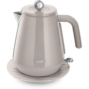 DeLonghi Eclettica BPA Free Metal Kettle KBY3001.BG, Customisable Design Rapid Boil Electric Kettle, 1.7L Large Capacity, Anti Scale Filter, Swivel Base, Cord Storage, Stainless Steel, 3000W, Beige DeLonghi Eclettica BPA Free Metal Kettle KBY3001.BG, Customisable Design Rapid Boil Electric Kettle, 1.7L Large Capacity, Anti Scale Filter, Swivel Base, Cord Storage, Stainless Steel, 3000W, Beige