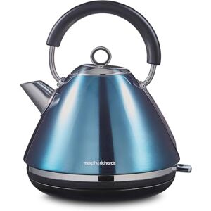 Morphy Richards Accents Pyramid Kettle, 1.5L, 3KW Rapid Boil, 360 Base, Removable Limescale Filter, Easy View Window, Ring Pull, Blue, 102049 Morphy Richards Accents Pyramid Kettle, 1.5L, 3KW Rapid Boil, 360 Base, Removable Limescale Filter, Easy View Window, Ring Pull, Blue, 102049