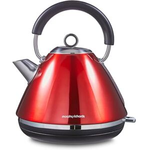 Morphy Richards Accents Pyramid Kettle, 1.5L, 3KW Rapid Boil, 360 Base, Removable Limescale Filter, Easy View Window, Ring Pull, Red, 102048 Morphy Richards Accents Pyramid Kettle, 1.5L, 3KW Rapid Boil, 360 Base, Removable Limescale Filter, Easy View Window, Ring Pull, Red, 102048