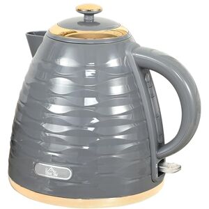 HOMCOM Electric Kettle 1.7L, Fast Boil, 3kW Cordless Water Kettle with Removable Washable Anti-scale Filter, UK Otter Thermostat, Auto Shut-off, 360° Swivel, BPA Free, Grey Water Ripple Texture HOMCOM Electric Kettle 1.7L, Fast Boil, 3kW Cordless Water Kettle with Removable Washable Anti-scale Filter, UK Otter Thermostat, Auto Shut-off, 360° Swivel, BPA Free, Grey Water Ripple Texture