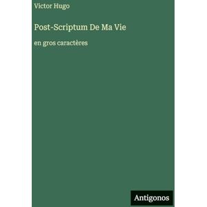 Hugo Boss Post-Scriptum De Ma Vie: en gros caractères Hugo Boss Post-Scriptum De Ma Vie: en gros caractères