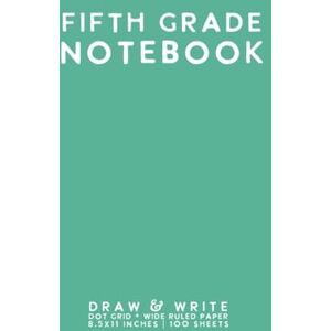 Van Sipe, Megan Fifth Grade Notebook: Teal Softcover Wide Ruled Composition Journal Van Sipe, Megan Fifth Grade Notebook: Teal Softcover Wide Ruled Composition Journal