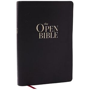 Thomas Nelson The Open Bible: Read and Discover the Bible for Yourself (NKJV, Black Leathersoft, Red Letter, Comfort Print) Thomas Nelson The Open Bible: Read and Discover the Bible for Yourself (NKJV, Black Leathersoft, Red Letter, Comfort Print)