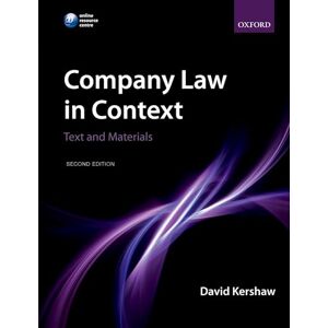 Kershaw, David Company Law in Context: Text and materials Kershaw, David Company Law in Context: Text and materials