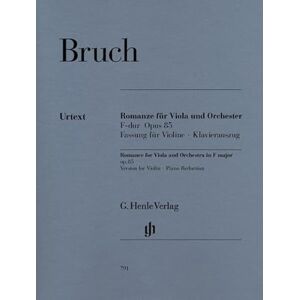 Bruch, Max Romance for Viola and OrchestraF major op. 85 viola and orchestra piano reduction with solo part Edition for Violin and Piano (HN 791) Bruch, Max Romance for Viola and OrchestraF major op. 85 viola and orchestra piano reduction with solo part Edition for Violin and Piano (HN 791)