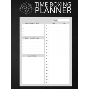 Vinnie Blue TimeBoxing Planner Simple Time Management Productivity Journal: 120 Days A4 Vinnie Blue TimeBoxing Planner Simple Time Management Productivity Journal: 120 Days A4