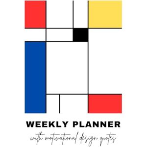 Giatili, Evgenia Mondrian Style Weekly Planner: 52-Week Undated Organiser for Designers with Motivational Quotes and Sketch Pages, Minimalist Layout Giatili, Evgenia Mondrian Style Weekly Planner: 52-Week Undated Organiser for Designers with Motivational Quotes and Sketch Pages, Minimalist Layout