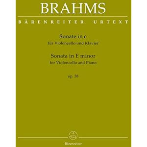 Johannes Brahms Sonata in E minor Op.38 for Violoncello & Piano Johannes Brahms Sonata in E minor Op.38 for Violoncello & Piano