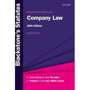 French, Derek Blackstone's Statutes on Company Law (Blackstone's Statute Series) French, Derek Blackstone's Statutes on Company Law (Blackstone's Statute Series)