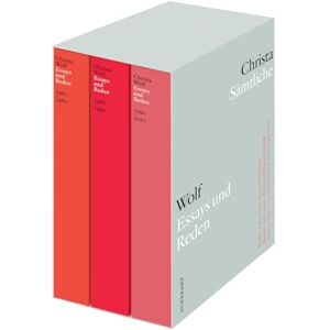 Wolf, Christa Sämtliche Essays und Reden: Band 1: Lesen und Schreiben (1961-1980) // Band 2: Wider den Schlaf der Vernunft (1981-1990) // Band 3: Nachdenken über den blinden Fleck (1991-2010) Wolf, Christa Sämtliche Essays und Reden: Band 1: Lesen und Schreiben (1961-1980) // Band 2: Wider den Schlaf der Vernunft (1981-1990) // Band 3: Nachdenken über den blinden Fleck (1991-2010)