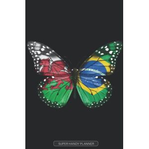 Country Planners, Popini Planner: Welsh Brazilian Flag Combined Butterfly Flags Of Wales Brazil Country Planners, Popini Planner: Welsh Brazilian Flag Combined Butterfly Flags Of Wales Brazil