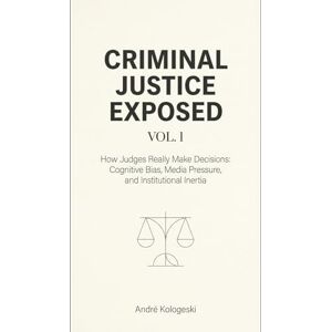 KOLOGESKI, ANDRÉ Criminal Justice Exposed Vol. 1: How Judges Really Make Decisions: Cognitive Bias, Media Pressure, and Institutional Inertia KOLOGESKI, ANDRÉ Criminal Justice Exposed Vol. 1: How Judges Really Make Decisions: Cognitive Bias, Media Pressure, and Institutional Inertia