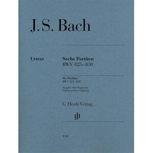 JEAN SEBASTIEN BACH JOHANN SEBASTIAN BACH : SIX PARTITAS BWV 825-830 PIANO OU CLAVIER SANS LES DOIGTES: Instrumentation: Piano solo JEAN SEBASTIEN BACH JOHANN SEBASTIAN BACH : SIX PARTITAS BWV 825-830 PIANO OU CLAVIER SANS LES DOIGTES: Instrumentation: Piano solo