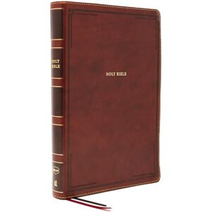 Thomas Nelson NKJV Holy Bible, Giant Print Thinline Bible, Brown Leathersoft, Thumb Indexed, Red Letter, Comfort Print: New King James Version: Holy Bible, New King James Version Thomas Nelson NKJV Holy Bible, Giant Print Thinline Bible, Brown Leathersoft, Thumb Indexed, Red Letter, Comfort Print: New King James Version: Holy Bible, New King James Version