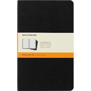 Moleskine Cahier Journal, Soft Cover, Large (5" x 8.25") Ruled/Lined, Black, 80 Pages (Set of 3) Moleskine Cahier Journal, Soft Cover, Large (5" x 8.25") Ruled/Lined, Black, 80 Pages (Set of 3)