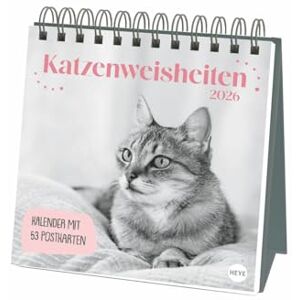 Katzen Weisheiten Premium-Postkartenkalender 2026: 53 Postkarten mit zauberhaften Katzenfotos und Zitaten in einem kleinen Kalender für Katzenfans. Zum Aufstellen. Katzen Weisheiten Premium-Postkartenkalender 2026: 53 Postkarten mit zauberhaften Katzenfotos und Zitaten in einem kleinen Kalender für Katzenfans. Zum Aufstellen.