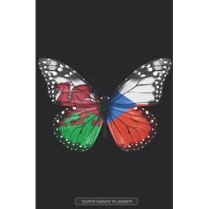 Country Planners, Popini Planner: Welsh Czech Flag Combined Butterfly Flags Of Wales Czech Republic Country Planners, Popini Planner: Welsh Czech Flag Combined Butterfly Flags Of Wales Czech Republic