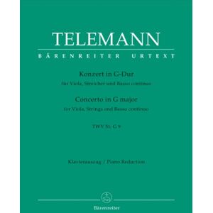 Georg Philipp Telemann Concerto for Viola in G major TWV 51: G9 (Viola & Piano) Georg Philipp Telemann Concerto for Viola in G major TWV 51: G9 (Viola & Piano)