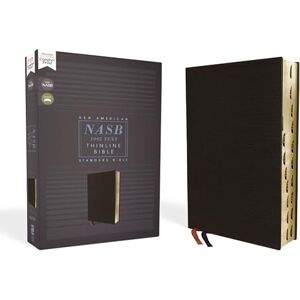 Zondervan NASB, Thinline Bible, Bonded Leather, Black, Red Letter, 1995 Text, Thumb Indexed, Comfort Print Zondervan NASB, Thinline Bible, Bonded Leather, Black, Red Letter, 1995 Text, Thumb Indexed, Comfort Print