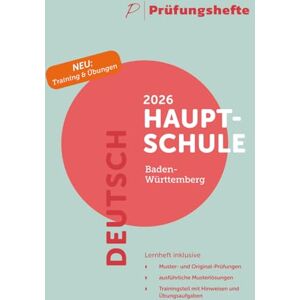 Verlag, Prüfungshefte Prüfungsheft 2026 Deutsch Hauptschule – Baden-Württemberg – Original-Prüfungen und Lösungen Verlag, Prüfungshefte Prüfungsheft 2026 Deutsch Hauptschule – Baden-Württemberg – Original-Prüfungen und Lösungen