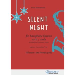 Edizioni Musicali, Glissato Saxophone Quartet "Silent Night" score & parts: beginners/intermediates Edizioni Musicali, Glissato Saxophone Quartet "Silent Night" score & parts: beginners/intermediates