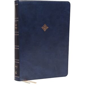 Thomas Nelson NKJV Holy Bible, Super Giant Print Reference Bible, Blue Leathersoft, 43,000 Cross references, Red Letter, Comfort Print: New King James Version: Holy Bible, New King James Version Thomas Nelson NKJV Holy Bible, Super Giant Print Reference Bible, Blue Leathersoft, 43,000 Cross references, Red Letter, Comfort Print: New King James Version: Holy Bible, New King James Version