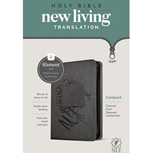 Tyndale NLT Compact Zipper Bible, Filament Enabled Edition, Charcoal: New Living Translation, Filament Enabled Edition, Charcoal Patch, Leatherlike, With Zipper, Red Letter Tyndale NLT Compact Zipper Bible, Filament Enabled Edition, Charcoal: New Living Translation, Filament Enabled Edition, Charcoal Patch, Leatherlike, With Zipper, Red Letter