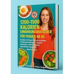 Kar-Breuer, Hermine 1200–1500 Kalorien Ernährungsratgeber für Frauen ab 45: Flexibler 60-Tage-Plan mit schnellen 15-Minuten-Rezepten – gesund abnehmen, mehr Energie & jugendliches Aussehen – ohne Hungern Kar-Breuer, Hermine 1200–1500 Kalorien Ernährungsratgeber für Frauen ab 45: Flexibler 60-Tage-Plan mit schnellen 15-Minuten-Rezepten – gesund abnehmen, mehr Energie & jugendliches Aussehen – ohne Hungern
