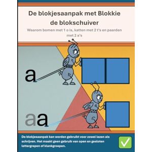 Ebens, Michelle De blokjesaanpak met Blokkie de blokschuiver (uitgebreide versie): Waarom bomen met 1 o is, katten met 2 t's en paarden met 2 a's Ebens, Michelle De blokjesaanpak met Blokkie de blokschuiver (uitgebreide versie): Waarom bomen met 1 o is, katten met 2 t's en paarden met 2 a's