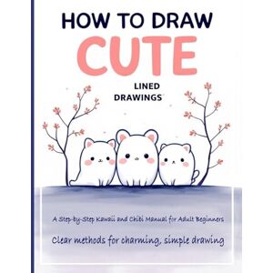 Rowe, Emi How to Draw Cute Lined Drawings: Kawaii & Chibi for Adult Beginners Step-by-Step Drawing of Cute Animals & Doodle Art for Relaxation Rowe, Emi How to Draw Cute Lined Drawings: Kawaii & Chibi for Adult Beginners Step-by-Step Drawing of Cute Animals & Doodle Art for Relaxation