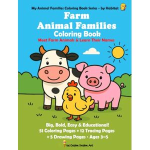 Ice Cream Dream Art Farm Animal Families Coloring Book: Meet Farm Animals & Learn Their Names – Big, Bold, Easy & Educational! 51 Fun Coloring Pages + 12 Bonus Tracing ... Families Coloring Book Series by Habitat) Ice Cream Dream Art Farm Animal Families Coloring Book: Meet Farm Animals & Learn Their Names – Big, Bold, Easy & Educational! 51 Fun Coloring Pages + 12 Bonus Tracing ... Families Coloring Book Series by Habitat)