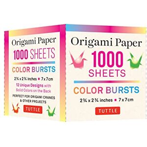 Tuttle Publishing Origami Paper Color Burst 1,000 sheets 2 3/4 in (7 cm): 12 Unique Radial Patterns perfect for Modular Origami Tuttle Origami Paper: High-Quality ... ... (Instructions for Origami Crane Included) Tuttle Publishing Origami Paper Color Burst 1,000 sheets 2 3/4 in (7 cm): 12 Unique Radial Patterns perfect for Modular Origami Tuttle Origami Paper: High-Quality ... ... (Instructions for Origami Crane Included)