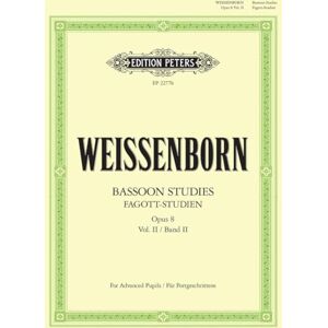 Julius Weissenborn Weissenborn: Bassoon Studies Op. 8, Vol.2 (EP2277B): For Advanced Learners Ger/Eng (Edition Peters, 2) Julius Weissenborn Weissenborn: Bassoon Studies Op. 8, Vol.2 (EP2277B): For Advanced Learners Ger/Eng (Edition Peters, 2)