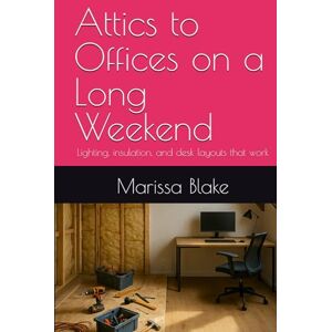 Blake, Marissa Attics to Offices on a Long Weekend: Lighting, insulation, and desk layouts that work Blake, Marissa Attics to Offices on a Long Weekend: Lighting, insulation, and desk layouts that work