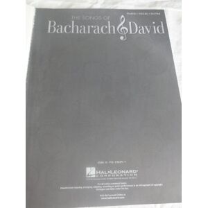 The Songs of Bacharach & David. Piano, Vocal And Guitar. The Songs of Bacharach & David. Piano, Vocal And Guitar.