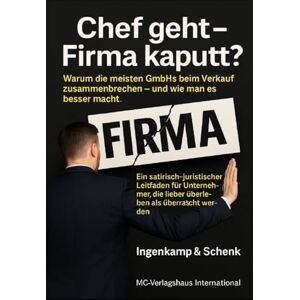 Schenk, Ingenkamp „Chef geht Firma kaputt?“: Struktur statt Zufall: Wie Sie beim GmbH Verkauf Steuernummer, Lizenzen, Banklinien und Bonität lebend durch den Übergang bringen. Schenk, Ingenkamp „Chef geht Firma kaputt?“: Struktur statt Zufall: Wie Sie beim GmbH Verkauf Steuernummer, Lizenzen, Banklinien und Bonität lebend durch den Übergang bringen.